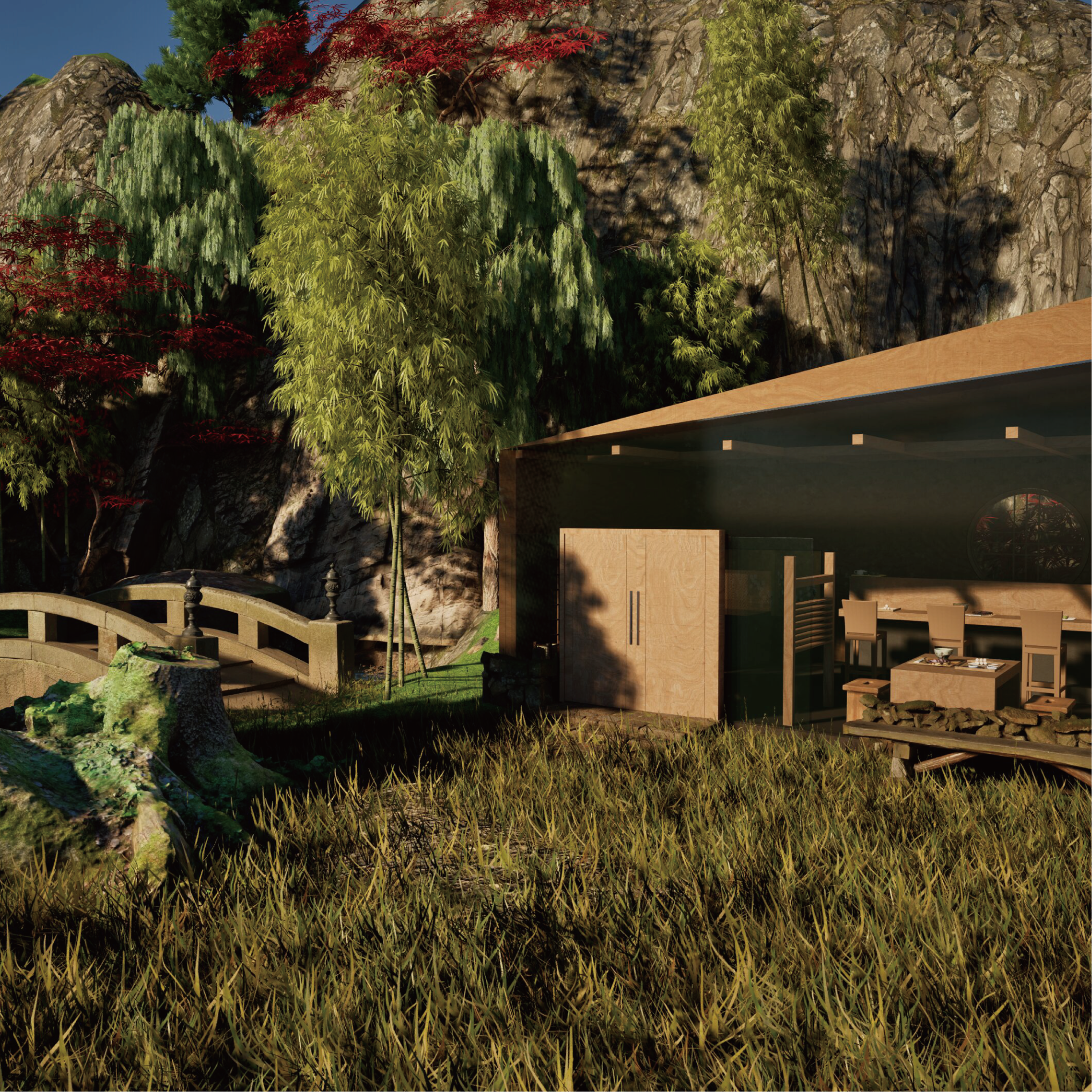 「花魅」店舗架空3Dデザイン